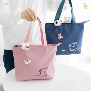 Cute Japanese Style Small Handbag Womens Summer Tote Bag Student Outdoor Lunch Box Bag Handbag Office Cotton Bag