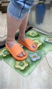 Bathroom Door Mat 3D Print Anti Slip Floor Mat for Home and Kitchen | Anti Skid Water Soaking Bathroom Mat MEILU0808