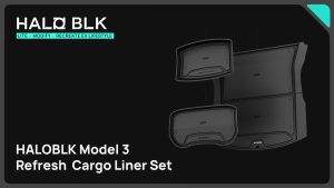HALOBLK Tesla 2024-2026 Model 3 Highland Injected Molded Odorless Front/Rear Trunk Mat/Trunk Pad and Backseat Cover - 1 SET (5PCS)