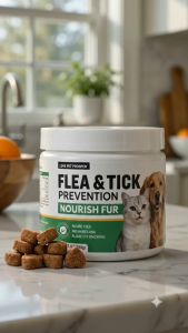LOVE PET PROSPER Flea & Tick Care Soft Chews for Dogs & Cats Daily Deworming Support Skin & Coat Care 50/100 Chews