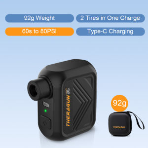 Electric Mini Bicycle Pump Rechargeable - Portable Air Inflator 100PSI Type-C Bike Accessories for Bike Schrader Presta Tires