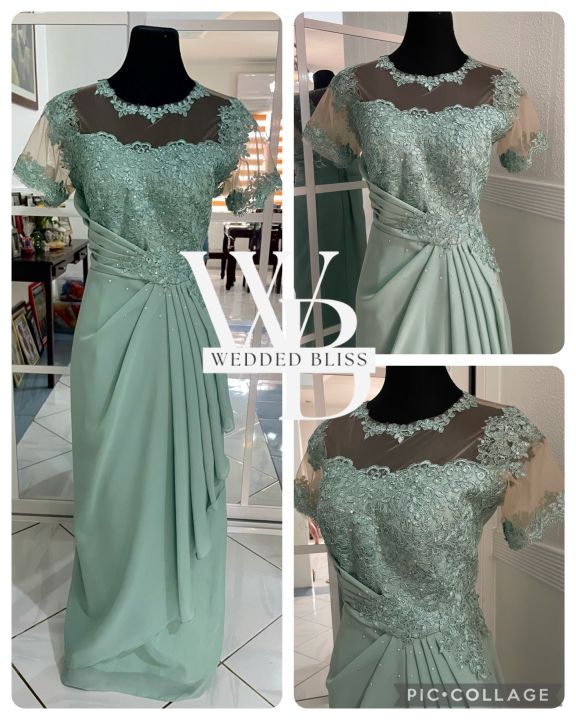 SAGE GREEN PRINCIPAL SPONSOR MOTHER NINANG GOWN Lazada PH sage-green-principal-sponsor-mother-ninang-gown-lazada-ph