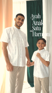Casella Baju Koko Anak Laki Laki Lengan Pendek | Koko Couple Ayah-Anak Nizar Edition