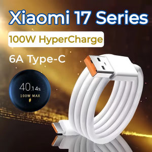 เหมาะสำหรับ Xiaomi 17สายชาร์จ Xiaomi สายไฟ100W TypeC 6A สายเคเบิลข้อมูลสายชาร์จเร็วโทรศัพท์มือถือ Redmi 90W เทอร์โบ Mi 17Pro