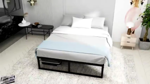 NOKLORAL Iron Bed Frame Metal Bed Frame Iron Bed Frame Steel Single Bed Double Bed
