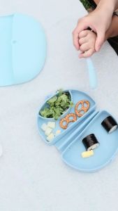 [SG Ready Stock] Miniware Fold & Scoop Silicone Travel Meal Set  | Gift Set | Portable baby utensils | Safety baby utensils | Silicone baby utensils | Set of baby utensils | Training baby utensils