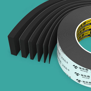 High Density EVA Sponge Tape Glass Pad Shock Absorption Sponge Pad Anti Shock Buffer Single Side Black Sponge Tape