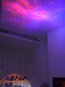 โคมไฟโปรเจคเตอร์ โคมไฟนักบินอวกาศ LED 8 โหมด ไฟดวงดาวตกแต่งห้องนอน โคมไฟดวงดาว ไฟแต่งห้อง โคมไฟกาแลคซี่ เลเซอร์เนบิวลา ตั้งเวลาปิดเครื่อง ระยะรีโมทควบคุม projector led โคมไฟฉายดาว ปรับมุมได้