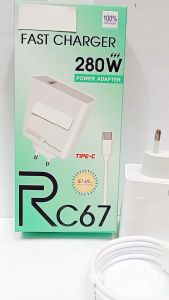 Charger  RLM C67 280W Power Adapter Fast Charger Support Fast Charging Batok + Kabel USB