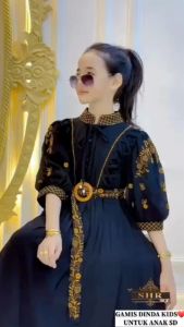 Dinda Kids Bahan Ceruty Apk Bordir Gamis Anak Perempuan Umur 11 12 Tahun Dress Anak Cewek Terbaru