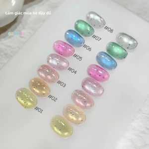 Sơn Móng Tay Gel Mắt Mèo Bong Bóng Nhiều Màu Sắc Mùa Hè PSK 1-20 Chiếc Siêu Lấp Lánh Hạt Thủy Tinh Dùng Cho Nghệ Thuật Làm Móng Tại Salon 10ml