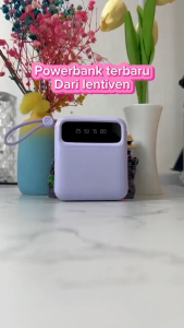 WANKEI LENTIVEN Powerbank 20000 mAh Mini Fast Charging 4 KABEL Lightning & Type C For Iphone/Android BH263