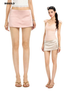 Silky Low Waist Slim Fit Preventing Peep Show Skirt