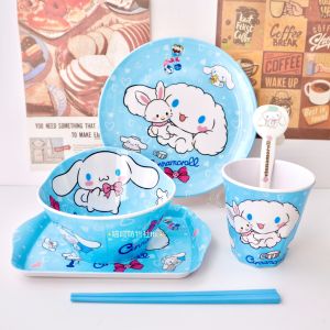 Cartoon Cinnamon Dog Baby Food Bowl Kindergarten Cute Dinner Bowl Shatterproof Heat Resistant Food Grade Bowl Plate