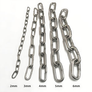 1Meter 2/3/4/5/6mm Stainless Steel Chain Heavy Duty Metal Chains Multi-purpose Chain for Lifting Swing Clothesline Pet Traction