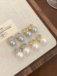 Elegant French Style Pearl Stud Earrings Womens Unique Luxury Pendant Drop Earrings Fashionable Jewelry Accessories