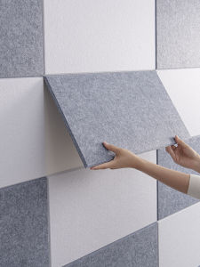 Super Insulation Soundproof Cotton Wall Stickers Polyester Fiber Absorption Sound Board Bedroom Home Use Self Adhesive Noise Reduction