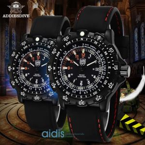 Addies นาฬิกาทหารนาฬิกาควอทซ์สำหรับกันน้ำผู้ชายแนวสปอร์ตเรืองแสงคลาสสิกประทับตรา