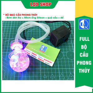 Quả cầu thủy tinh phong thủy - Trái châu phụ kiện tiểu cảnh thác nước phong thủy