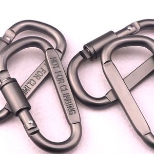 Camping Azit 8cm Locking Carabiner Duralumin Metal Gray for Keychain Camping Fishing Outdoor carabiner heavy duty carabiner aesthetic carabiner tactical carabiner hook