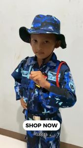 BAJU SERAGAM TNI AU ANAK LAKI LAKI PEREMPUAN ANGKATAN UDARA ARMY COWOK CEWEK KOSTUM PROFESI ANAK SERAGAM KARNAVAL 17 AGUSTUS PROFESI TENTARA KOSTUM CILIK POCIL MURAH