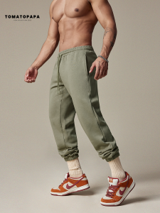 TOMATOPAPA | Trendy Streetwear Sporty Cuffed Trousers Mens Pants
