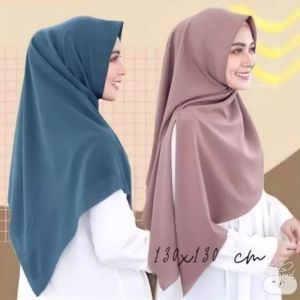 SALSA21 Hijab Syari Ukuran 130x130 Laser Cut Jilbab Khimar Kerudung - Hijab Syari Polos Hijab Syari