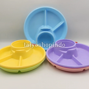 TAIYO Piring Anak Selina Tempat Makan Serbaguna Sekat Praktis Plate Kitchen Breakfast Dessert Food Grade