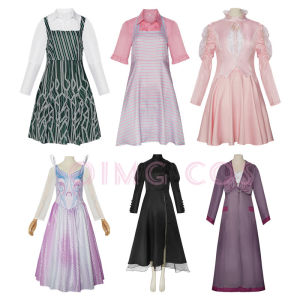 Wicked Glinda Cosplay Costume Elphaba Nessarose Adult Carnival Uniform  Anime Halloween Party Costumes Masquerade Men Game