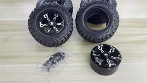 Bộ Lốp Cao Su Và Vành Kim Loại RED SPIDER 4 Chiếc 1.9" 90mm Dành Cho Xe RC Crawler 1/10 TRX4 SCX10 III Bộ Nâng Cấp Xe Leo Núi