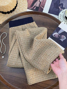 French Vintage Wide Leg Pants Luxury Drapey Straight Tube Goddess Style Casual High Waist Long Trousers for plus Size Women