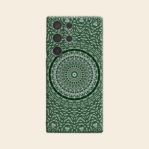 Dark Green Mandala-s Luxury Fashion Full Lens Protective Case for Samsung Galaxy S26 S25 S24 A56 A36 Plus Ultra