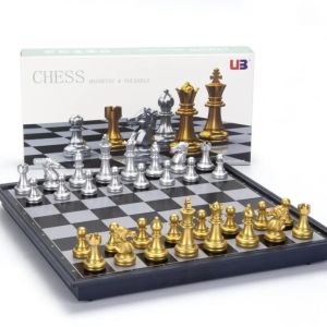 Magnetic International Chess Pieces Set Folding Table Board 3 Different Size 36x31cm King 7.2cm