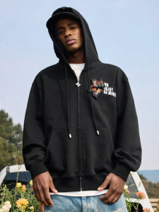 Hooded Zipper Sweatshirt Jacket