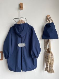 New Arrival Kids Raincoat Lightweight Quick-Drying Boy Girl Pure Color Minimalist Primary School Kindergarten Waterproof Back Book Bag