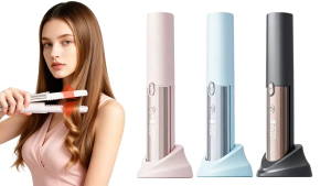 【🔥SG🔥】RICHMENTMALL Wireless Electric Heating Straight Hair Comb Rechargeable Portable Negative Ion Anti-scalding Hair Straightener