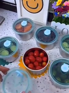 VIVOLILV 【COD】10pcs กล่องเบนโตะความจุขนาดใหญ่ 500 มล. กล่องเก็บอาหารสแตนเลสพร้อมฝาปิด กล่องถนอมอาหารแบบพกพาอเนกประสงค์ ตู้เย็นสำหรับห้องครัว【ของขวัญวาเลนไทน์】【ของขวัญจบการศึกษา】