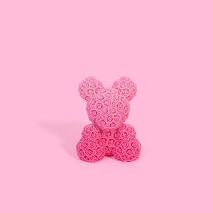 Mô hình Gấu Hoa Hồng in 3D nhiều màu sắc trang trí bàn làm việc đồ chơi in 3D