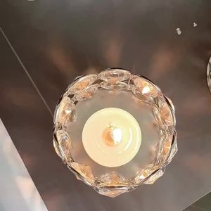 1/2PC Crystal Tealight Candle Holders Glass Desktop Candle Holder Ornament Home Table Bedroom Wedding Xmas Party Decor Gifts