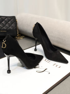 Spring 2025 Versatile Patent Leather Korean Style Hollow out Single Shoes High Heels Womens Thin Heel Pointed Toe Shoes White Womens Footwear