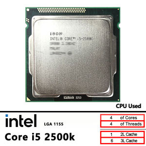 Intel | Used Intel Core i5-2500K i5 2500K i5 2500 K 3.3 GHz 6M 95W LGA 1155
