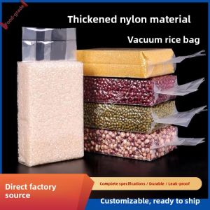 Thickened Vacuum Bag Rice Brick Grain Cereal Transparent Compression Inner Bag Food Packaging Bag Durable Nylon Material