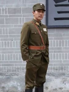 National Officer Uniform Collar Stand up Linghu Military Academy Uniform American Style Officer Clothing Republic of China Army Performance Costume