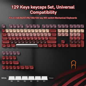 WOMIER 128 Keys 2.0 Liquid Foundation Keycap HOA Profile PBT Double Shot Keycap For Mx Switch Mechanical Keyboard ISO Enter Custom Key Caps
