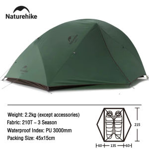 Lều Cắm Trại Siêu Nhẹ Chống Nước Naturehike Star River 3 Mùa Hai Cửa Dành Cho Hai Người Đi Bộ Đường Dài Ngoài Trời