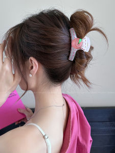 Sweet Fruit Mini Hair Clips Womens High Ponytail Half Updo Ice Cool New 2025 Back of Head Hair Accessories Korean Style