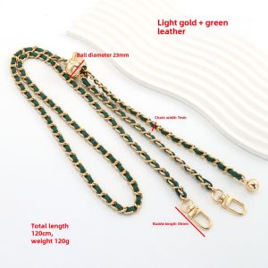 Adjustable Single Shoulder Braided Chain Bag Strap Small Fragrance Style Handbag Crossbody Bag Accessory Leather Strap