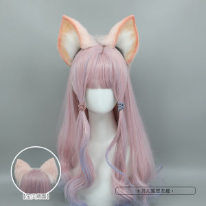 ชุดอุปกรณ์เสริมผม Belle Fox Earring ออกแบบเดิมวัสดุผ้าปาร์ตี้ Cosplay Prop จําลองสัตว์หูฟัง
