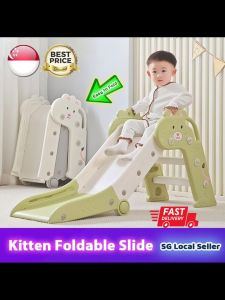 【SG Ready Stock】Foldable Kitten Kids Slide⭐️112x40x55cm👍Kids Indoor Playground✅Fast Delivery🚚