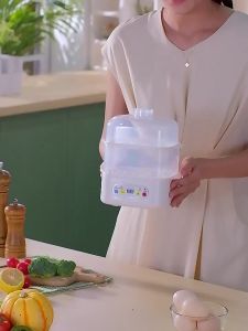 Vktech Multi-Functional Kitchen Egg Steamer with Automatic Operation Compact Design for Easy Storage